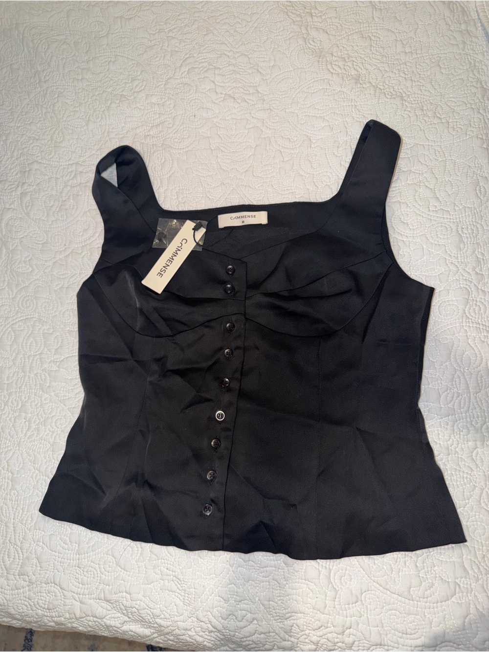 Commence Casual Button-Front Strappy Top